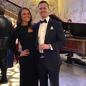 Black formal BCGB cut out dress